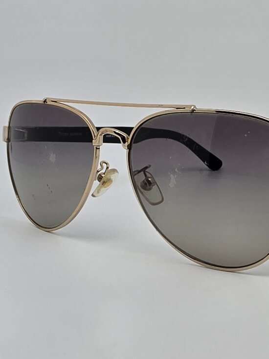 Tory Burch TY6070 327111 Gold Black Frame Grey Gradient Lens Aviator Sunglasses main image 9